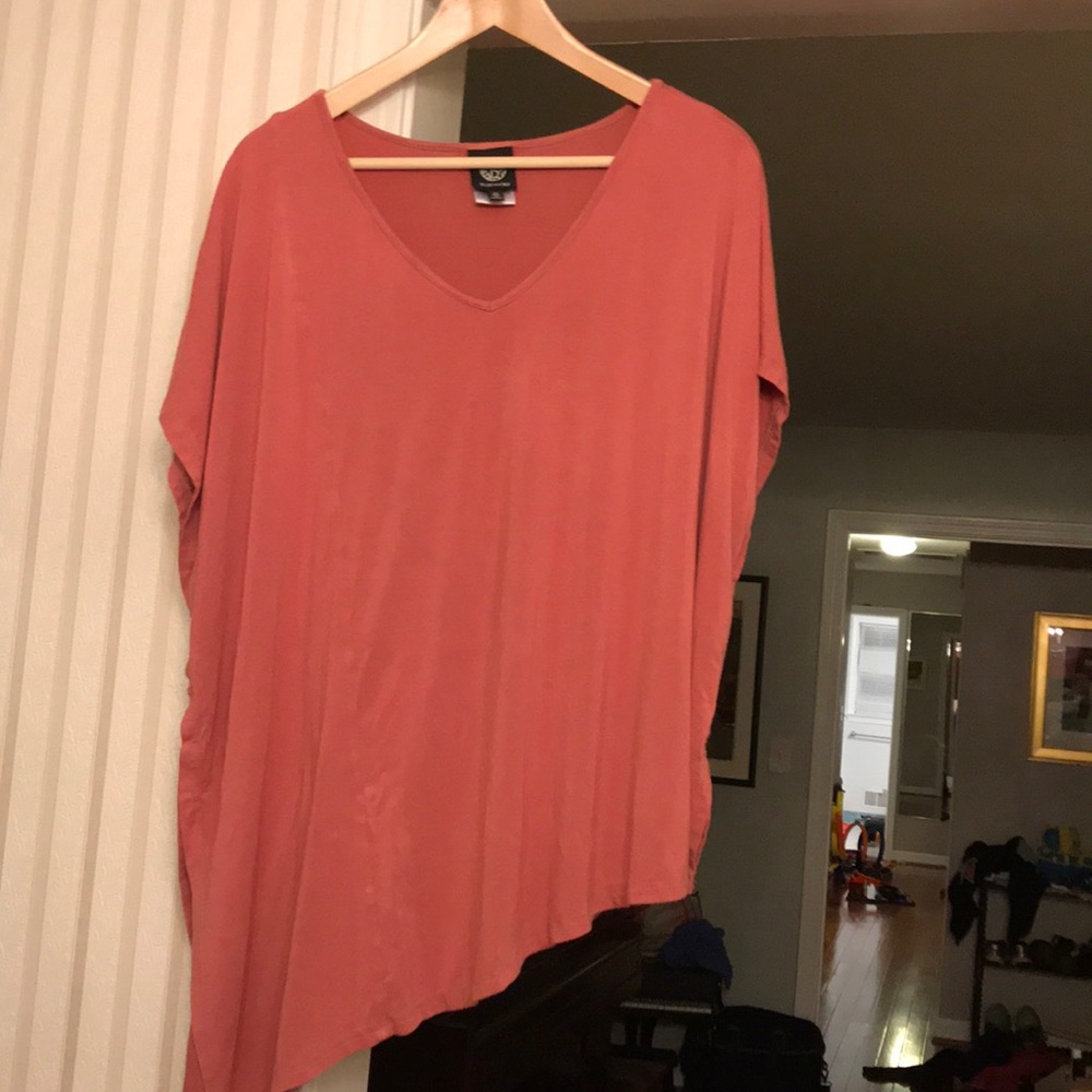 Bobeau T-shirt asymmetrical pretty coral / rust